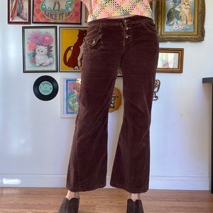 Vintage y2k low rise flared corduroy pants